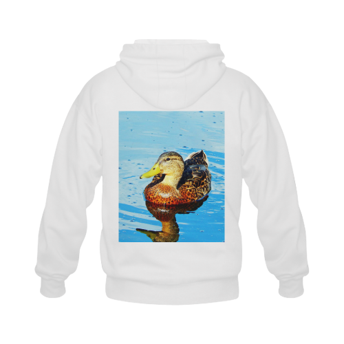 Duck Reflected Gildan Full Zip Hooded Sweatshirt (Model H02)