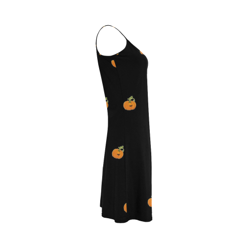 Halloween pumpkin 2 pattern Alcestis Slip Dress (Model D05)