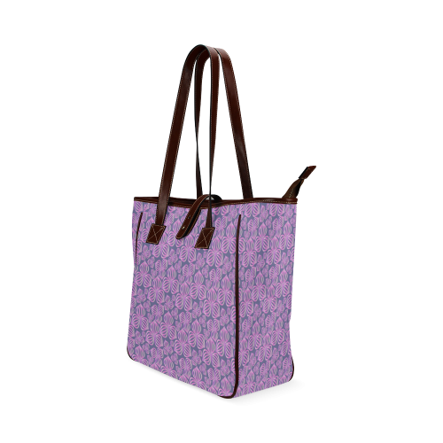 Modern abstract FLOWERS pattern - pink blue Classic Tote Bag (Model 1644)