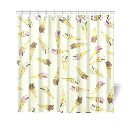 Neapolitan Ice Cream Shower Curtain 69"x70"