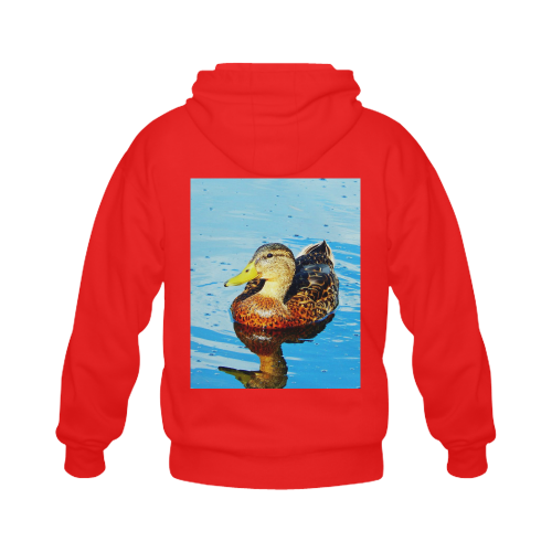 Duck Reflected Gildan Full Zip Hooded Sweatshirt (Model H02)