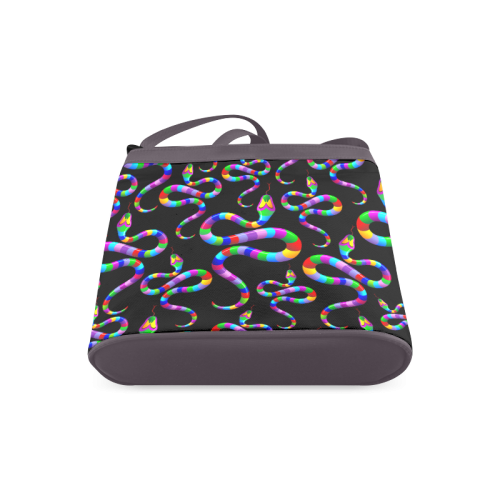 Snake Psychedelic Rainbow Colors Crossbody Bags (Model 1613)