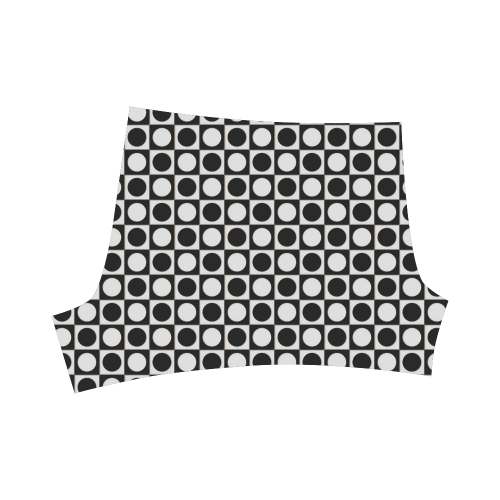 Modern DOTS in SQUARES pattern - black white Briseis Skinny Shorts (Model L04)