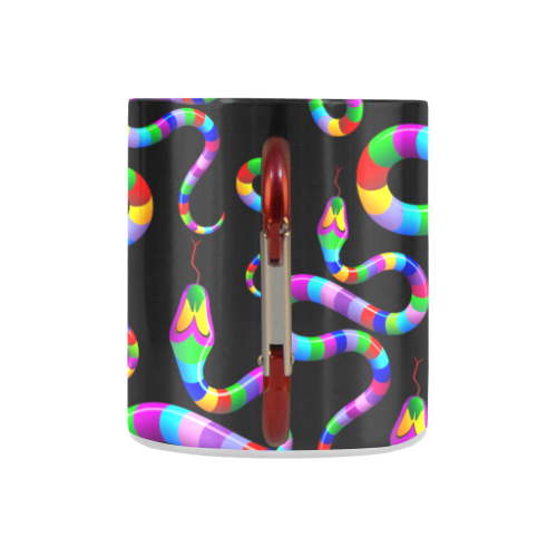 Snake Psychedelic Rainbow Colors Classic Insulated Mug(10.3OZ)