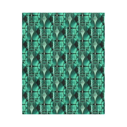 3D Kaleidoscope MOSAIC pattern - ocean green Duvet Cover 86"x70" ( All-over-print)