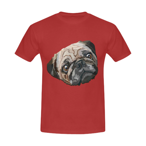 pug love Men's Slim Fit T-shirt (Model T13)