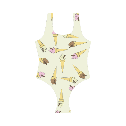 Neapolitan Ice Cream Vest One Piece Swimsuit (Model S04)