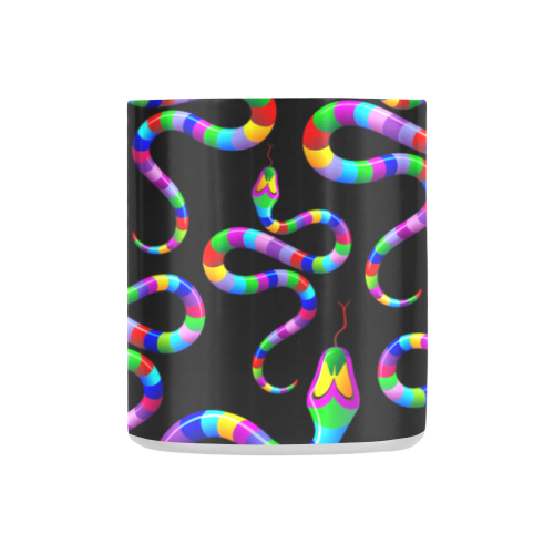 Snake Psychedelic Rainbow Colors Classic Insulated Mug(10.3OZ)