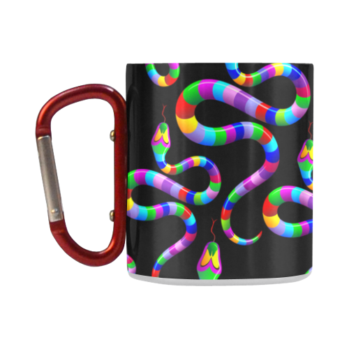 Snake Psychedelic Rainbow Colors Classic Insulated Mug(10.3OZ)