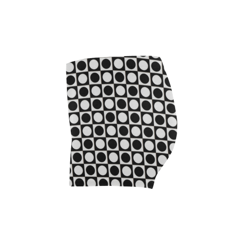 Modern DOTS in SQUARES pattern - black white Briseis Skinny Shorts (Model L04)
