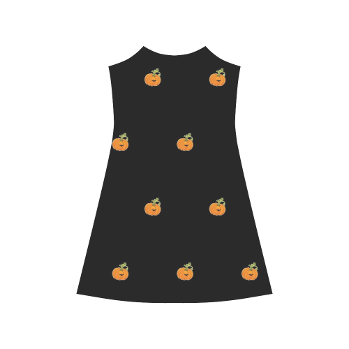 Halloween pumpkin 2 pattern Alcestis Slip Dress (Model D05)