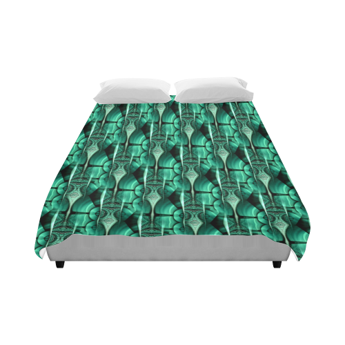 3D Kaleidoscope MOSAIC pattern - ocean green Duvet Cover 86"x70" ( All-over-print)