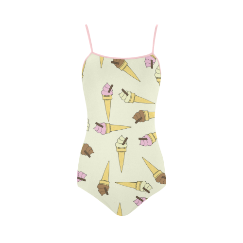 Neapolitan Ice Cream Strap Swimsuit ( Model S05)