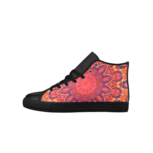 Sunburst, Abstract Peach Cream Orange Star Quilt