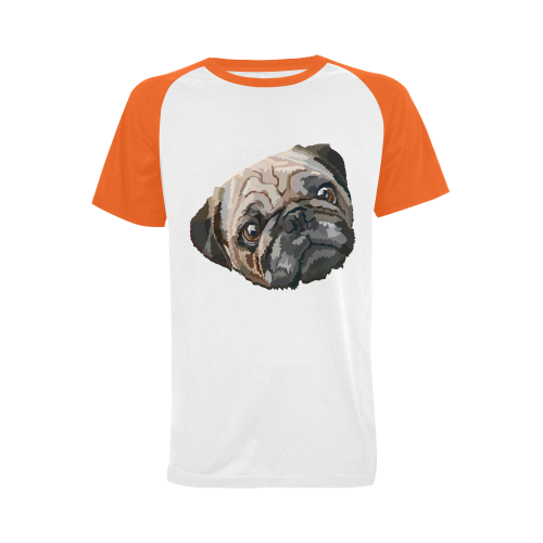 pug love Men's Raglan T-shirt (USA Size) (Model T11)