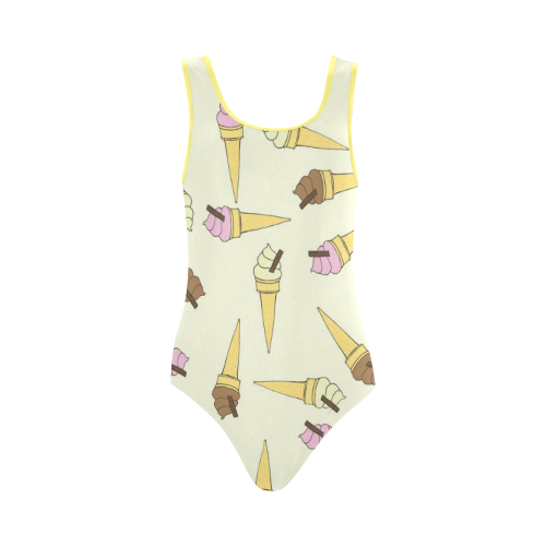 Neapolitan Ice Cream Vest One Piece Swimsuit (Model S04)