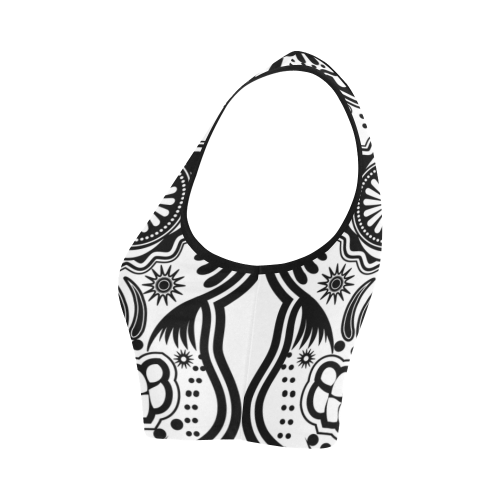 sugar skull Women's Crop Top (Model T42)