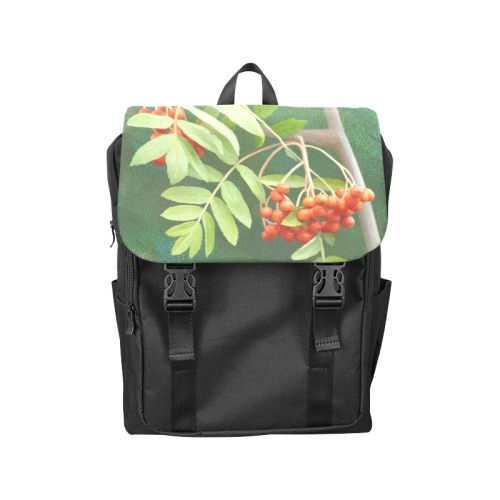 Watercolor Rowan tree - Sorbus aucuparia Casual Shoulders Backpack (Model 1623)