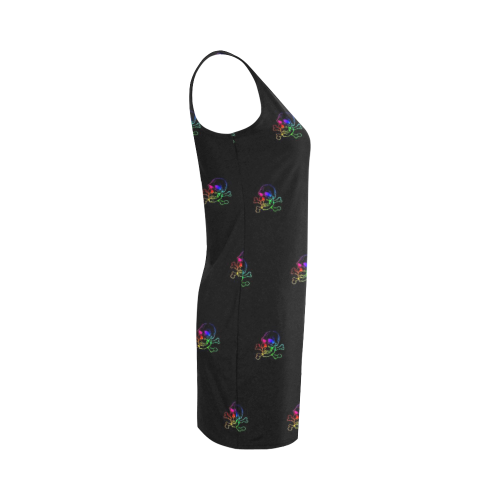 Skull 816 (Halloween) rainbow pattern Medea Vest Dress (Model D06)