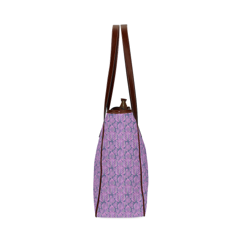 Modern abstract FLOWERS pattern - pink blue Classic Tote Bag (Model 1644)