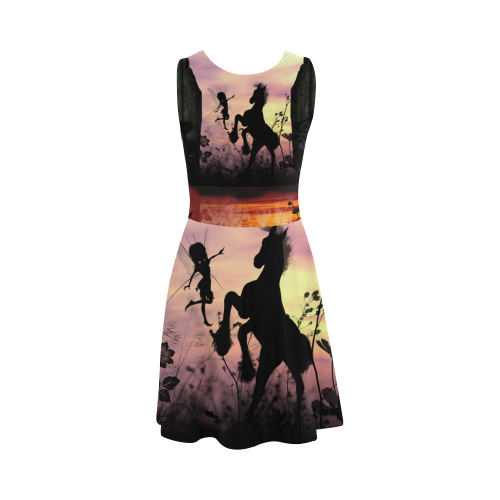 Wonderful fairy with foal in the sunset Atalanta Sundress (Model D04)