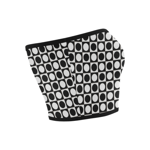 Modern DOTS in SQUARES pattern - black white Bandeau Top