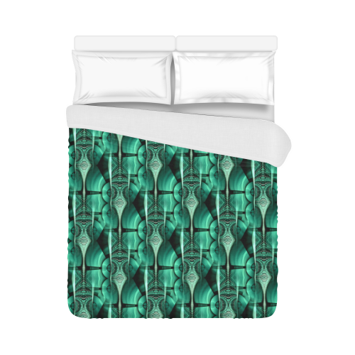 3D Kaleidoscope MOSAIC pattern - ocean green Duvet Cover 86"x70" ( All-over-print)