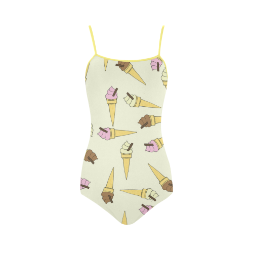 Neapolitan Ice Cream Strap Swimsuit ( Model S05)