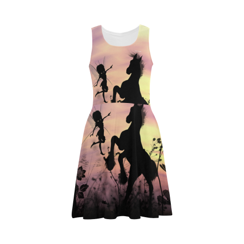 Wonderful fairy with foal in the sunset Atalanta Sundress (Model D04)