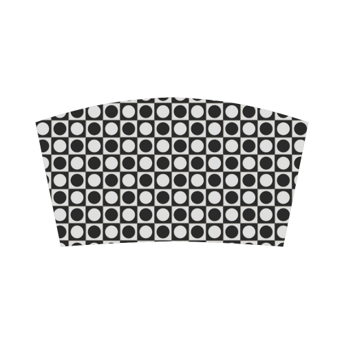 Modern DOTS in SQUARES pattern - black white Bandeau Top