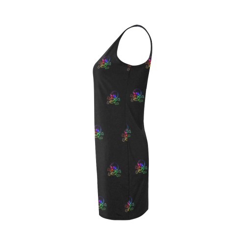 Skull 816 (Halloween) rainbow pattern Medea Vest Dress (Model D06)