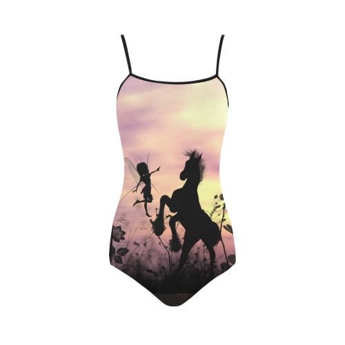 Wonderful fairy with foal in the sunset Strap Swimsuit ( Model S05)
