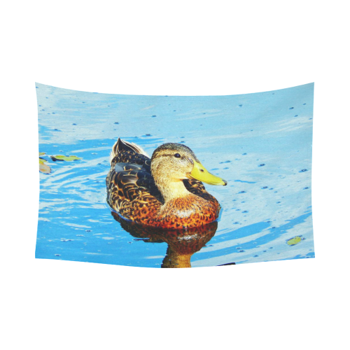 Duck Reflected Cotton Linen Wall Tapestry 90"x 60"