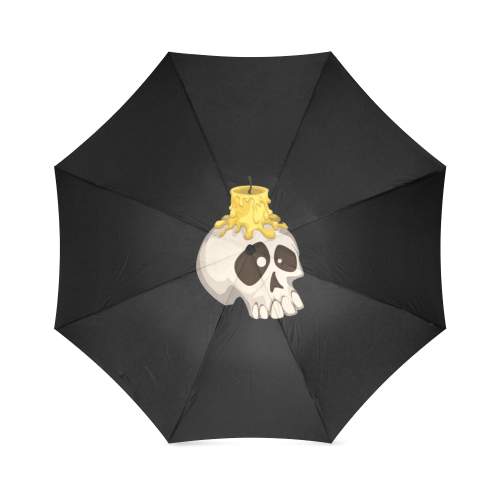 halloween - skull with candle Foldable Umbrella (Model U01)