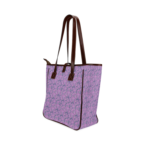Modern abstract FLOWERS pattern - pink blue Classic Tote Bag (Model 1644)