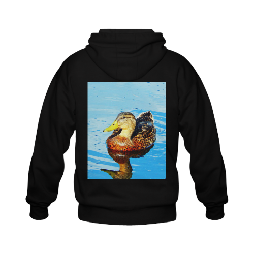 Duck Reflected Gildan Full Zip Hooded Sweatshirt (Model H02)