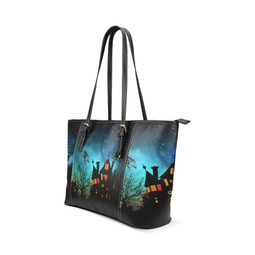 Halloween20160801 Leather Tote Bag/Small (Model 1640)