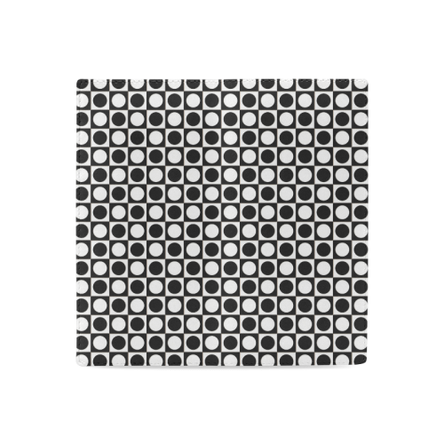 Modern DOTS in SQUARES pattern - black white Women's Leather Wallet (Model 1611)