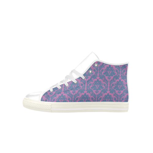 autumn fall colors pink blue damask pattern