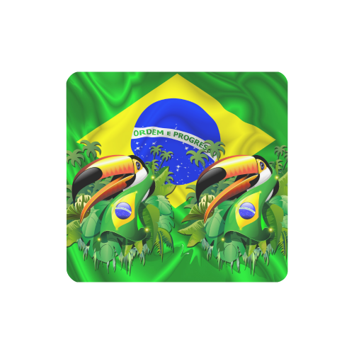 Brazil Flag with Toco Toucan Women's Clutch Wallet (Model 1637)