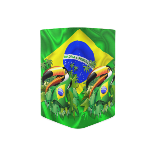 Brazil Flag with Toco Toucan Women's Leather Wallet (Model 1611)