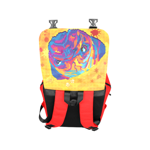pop art pug Casual Shoulders Backpack (Model 1623)