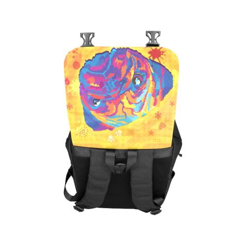 pop art pug Casual Shoulders Backpack (Model 1623)