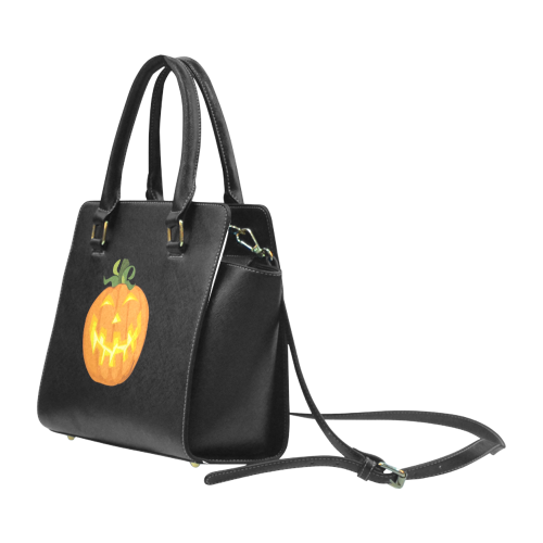 Halloween pumpkin Rivet Shoulder Handbag (Model 1645)
