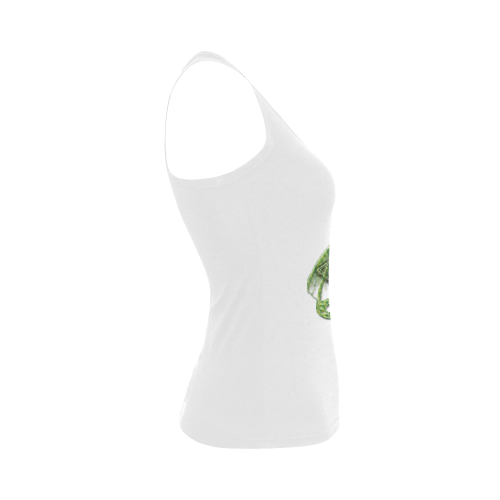 Green Dragon on Diamond Women's Shoulder-Free Tank Top (Model T35)