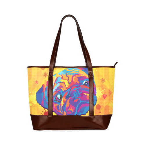 pop art pug Tote Handbag (Model 1642)