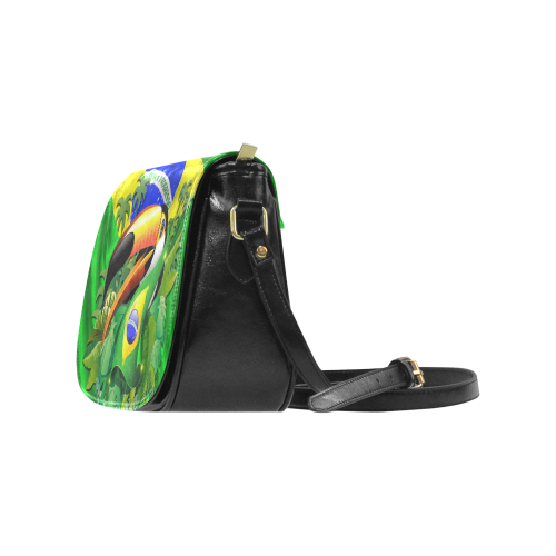 Brazil Flag with Toco Toucan Classic Saddle Bag/Small (Model 1648)