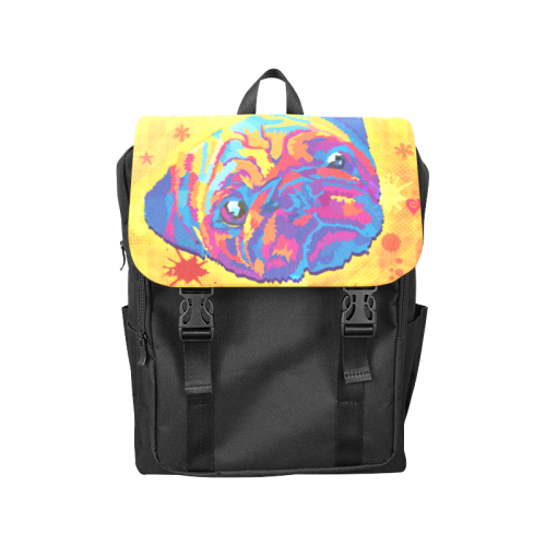 pop art pug Casual Shoulders Backpack (Model 1623)