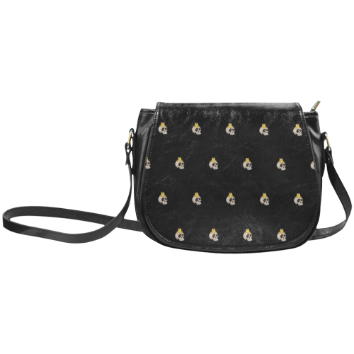 halloween - skull with candle pattern Classic Saddle Bag/Large (Model 1648)