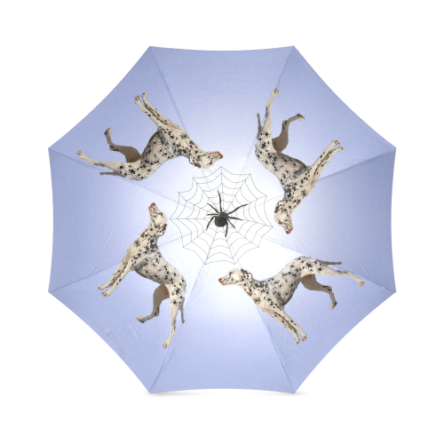 Dalmatian Funny Spider Spots Foldable Umbrella (Model U01)